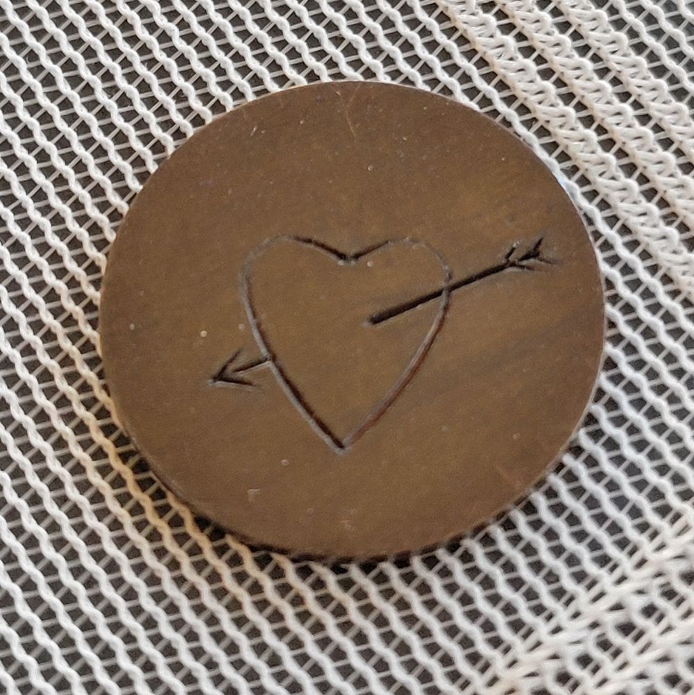 Vintage Love Token Heart 1918 Lincoln Wheat Penny